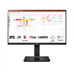 Màn hình LG 24QP750-B (23.8inch/QHD/IPS/75Hz/5ms/240nits/HDMI+DP+USBC+Audio/FreeSync)