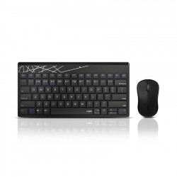 Bộ Bàn phím + Chuột không dây Rapoo 8000M màu Đen (USB/Bluetooth)