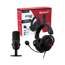 Bộ combo HyperX Streamer Starter Pack (Cloud Core Gaming Headset DTS + SoloCast USB Microphone)