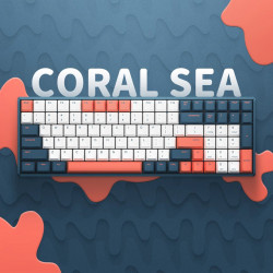 Bàn phím cơ IQUNIX F96 Coral Sea Wireless Red Switch (RGB Cherry)