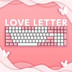 Bàn phím cơ IQUNIX F96 Pink Wireless Red Switch (RGB Cherry)