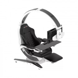GHẾ CHƠI GAME GIẢ LẬP INGREM CODING POD T7 WHITE-BLACK