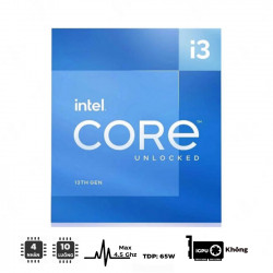 CPU Intel Core I3 13100F (12M Cache, up to 4.50GHz, 4C8T, Socket 1700)