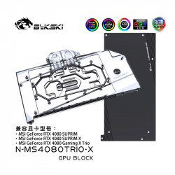 Block vga Bykski N-MS4080TRIO-X GPU BLOCK  ( MSI RTX 4080 Gaming X Trio )