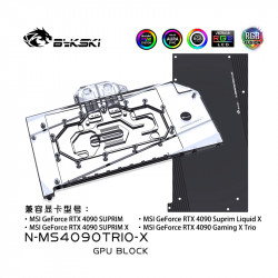 Block vga Bykski N-MS4090TRIO-X GPU BLOCK ( MSI RTX 4090 Gaming X Trio )