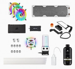 Bộ Tản Nhiệt Nước Custom HYDRO X SERIES iCUE XH305i RGB PRO Custom Cooling Kit — White