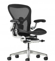 Ghế công thái học Herman Miller Aeron - Đen Onyx - Hàng xách tay ( M/Nhôm/PU)