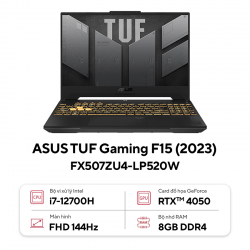 Laptop Asus Gaming TUF FX507ZU4-LP520W (i7 12700H/8GB RAM/512GB SSD/15.6 FHD 144hz/RTX 4050 6GB/Win11/Xám)