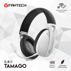 Tai nghe không dây FANTECH LIGHTWEIGHT TAMAGO WHITE
