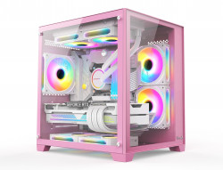 Vỏ Case VITRA CRYSTAL S1 LITE PINK M-ATX