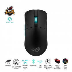 CHUỘT KHÔNG DÂY GAMING ASUS ROG HARPE ACE AIM LAB BLACK (P713 BLUETOOTH/WIRELESS/USB/RGB)
