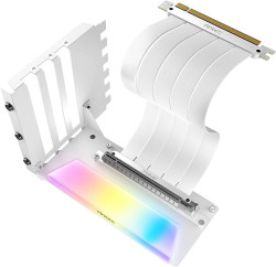 Giá dựng VGA Antec Vertical GPU Bracket, PCI-E 4.0 x16 High Speed ARGB LED - White