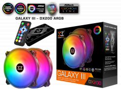Fan Case XIGMATEK GALAXY III DX200 ARGB (EN46089): HUB FAN (PACK x2, CONTROLLER, POWER HUB)