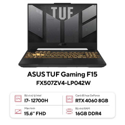 Laptop ASUS TUF Gaming F15 FX507ZV4-LP042W (Intel Core i7-12700H | 16GB | 512GB | RTX 4060 8GB | 15.6 inch FHD | Win 11 | Xám)