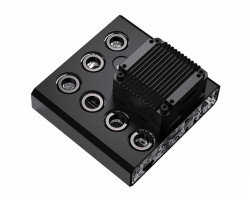 Pump tank combo Bykski 120 Universal Distro Plate Enhanced Protection with Full Armor PMMA w/ 5v Addressable RGB (RBW) - (RGV-DDC-X-TK120)