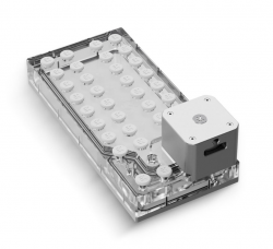 Pump tank combo EK-QuantumX Loophole Distroplate D5 PWM - Silver