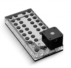 Pump tank combo EK-QuantumX Loophole Distroplate D5 PWM - Black