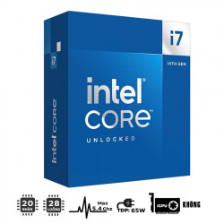 CPU INTEL CORE I7-14700F (UP TO 5.4GHZ, 20 NHÂN 28 LUỒNG, 33MB CACHE, 65W) - SOCKET INTEL LGA 1700/RAPTOR LAKE