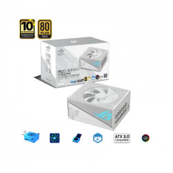 Nguồn  ASUS ROG STRIX 1000G AURA WHITE GAMING (ATX 3.0/PCIE GEN 5.0 /FULL MODULAR/MÀU TRẮNG)