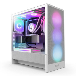 Vỏ case NZXT H5 Flow RGB 2024 – White – Compact Mid-tower Airflow Case
