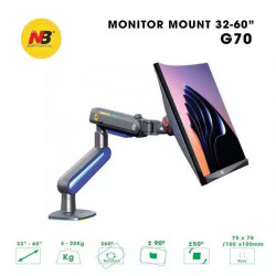 Giá treo màn hình North Bayou G70 Gaming - Đen xám, Led RGB | 32 - 60 inch