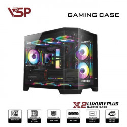 Vỏ Case VSP X2 LUXURY PLUS BLACK (MATX/Mid Tower/Màu Đen)