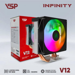 Tản nhiệt CPU VSP V12 INFINITY - Đen