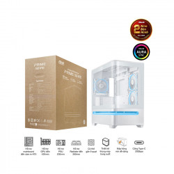 VỎ CASE ASUS Prime AP202TG White (mATX/ 0 fan)