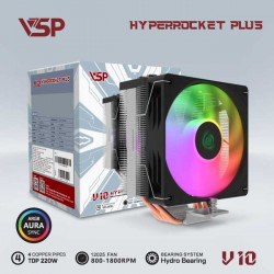 Tản nhiệt CPU VSP V10 HYPERROCKET PLUS - Đen