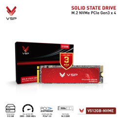 SSD VSP V512GB-NVME 512GB – M.2 2280 PCIe Gen3 x4 (Đọc 3500MB/s - Ghi 2800MB/s)