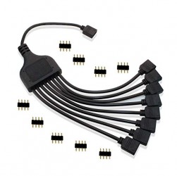 Bộ dây chia tín hiệu led RGB 5v-12v 8way