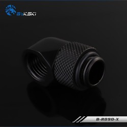 Fitting Bykski Adapter 90 Male – Female Rotary Matt Black