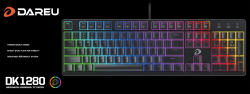 Bàn phím cơ Gaming DAREU DK1280 104KEY (RGB, Red D switch)