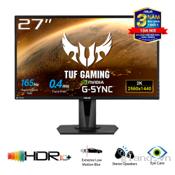 Màn hình Asus TUF Gaming VG27BQ (2560x1440), 0.4ms, 165Hz, G-SYNC, HDR10