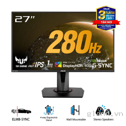 Màn hình ASUS VG279QM 27" 280Hz 1ms, G- FreeSync, 2K, 2 Loa