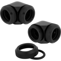 Fitting Corsair Hydro X Series XF Hardline 90° 14mm OD Fitting Twin Pack — Black