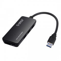 Bộ chia cổng Hub USB 3.0 ORICO tích hợp đầu đọc thẻ nhớ TF/SD (H3TS-U3)