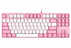 Bàn phím cơ Gaming DAREU EK87 PINK-WHITE (PINK-LED, Red D switch)