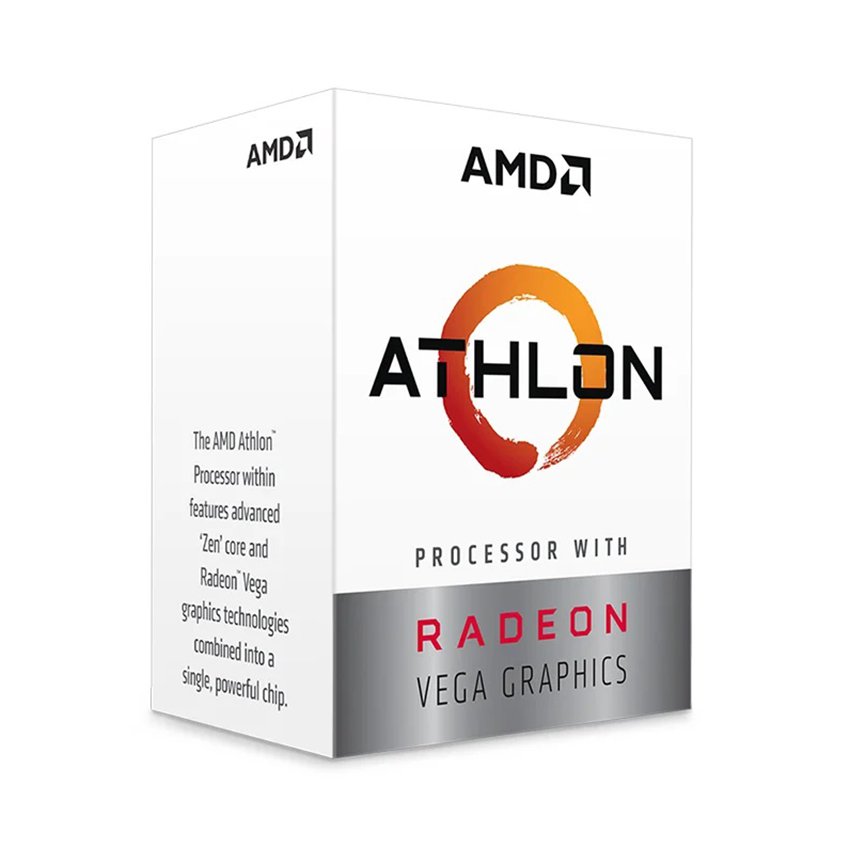 CPU AMD Athlon 3000G (3.5GHz, 2 nhân 4 luồng , 5MB Cache, 35W)